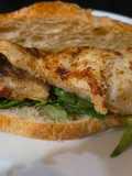 Garlic butter cod sandwich