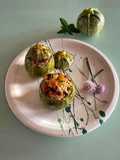 Zucchine tonde ripiene di verdure e cereali 🌷