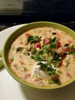 A picture of Spicy corn chowder.
