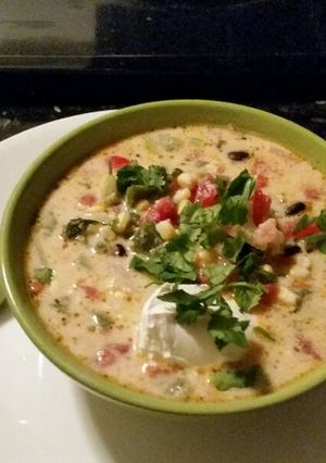A picture of Spicy corn chowder.