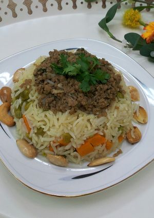 صورة لوصفة طريقة عمل ارز بالبازيلاء