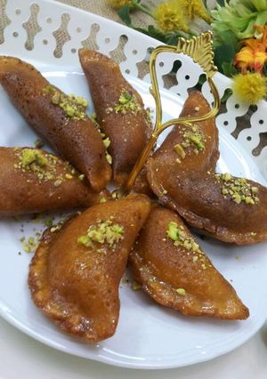 صورة لوصفة طريقة عمل قطايف محشية ومقلية