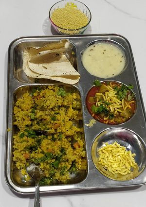 A picture of Proso millet khichdi.