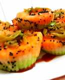 Tricolor Suji Dhokla muffins