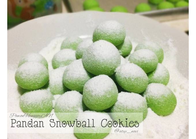 Resep Pandan Snowball Cookies (Kue Putri Salju Pandan), Lezat Sekali