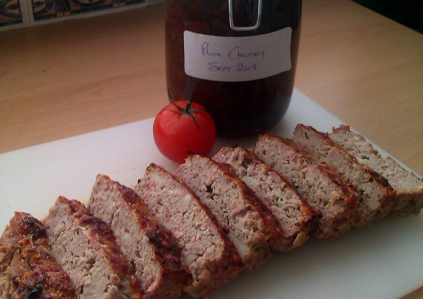 Vickys meatloaf with pork and apples GF DF EF SF NF: