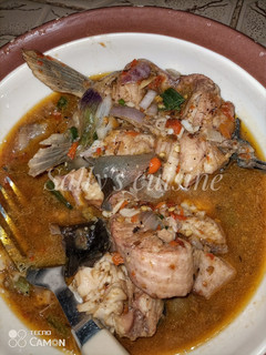 A picture of Catfish pepper soup.