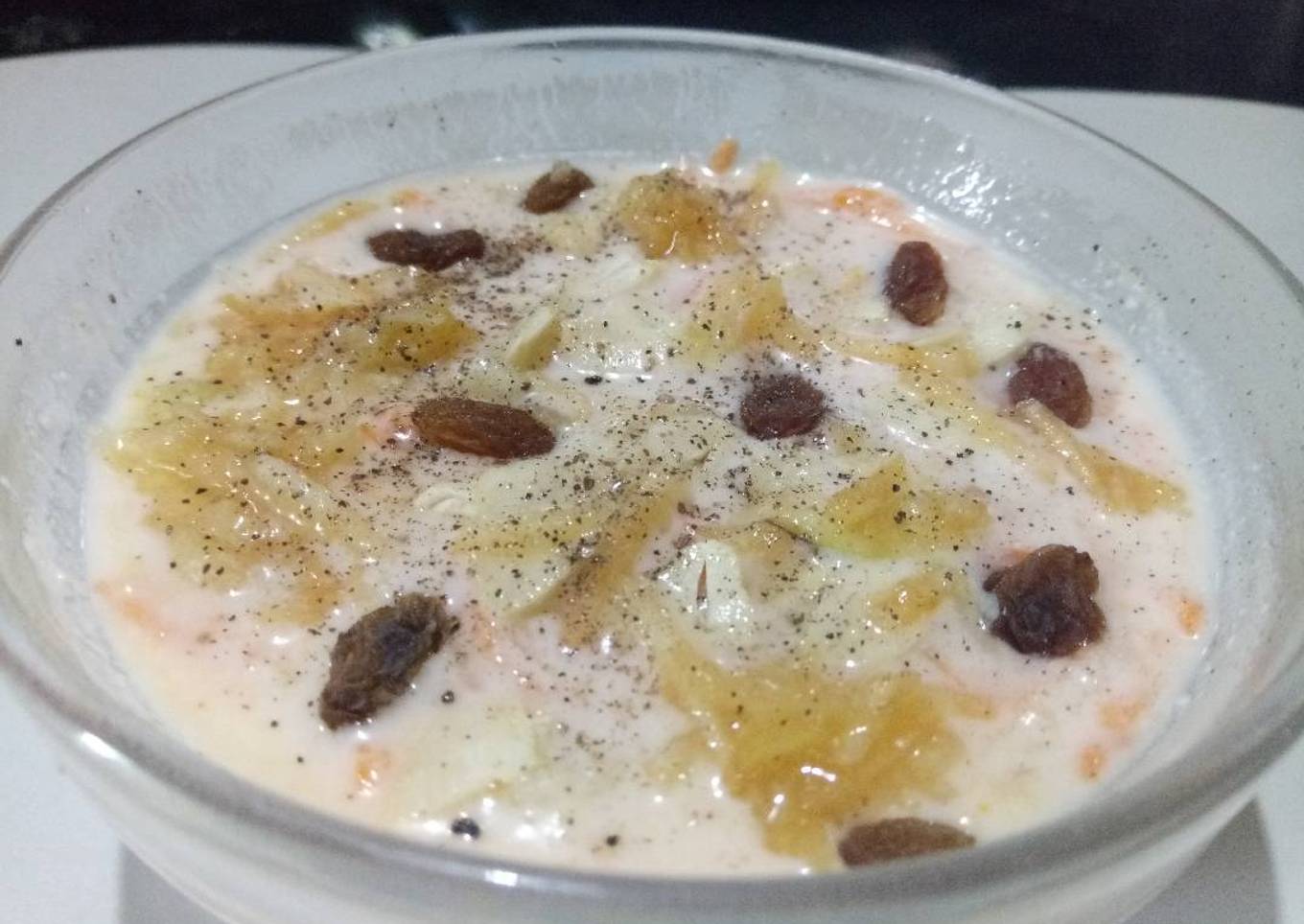 Apple & carrots sweet curd (Navratri vrat special)