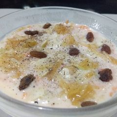 A picture of Apple & carrots sweet curd (Navratri vrat special).