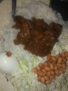Shinkafa da miya ainihin hoton girkin