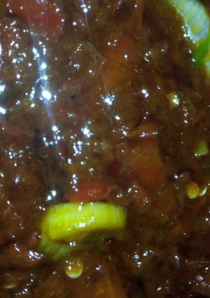 A picture of Palm oil sauce.