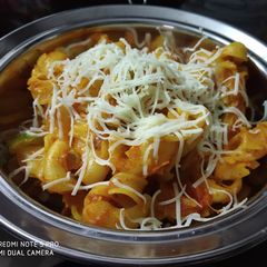 A picture of Red sauce macaroni pasta.