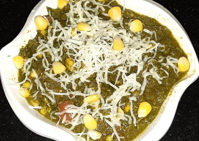 Spinach Sweet Corn Sabji