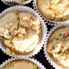 Courgette muffins A picture of Courgette muffins.