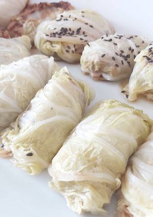 Una foto de Dumplings de col china