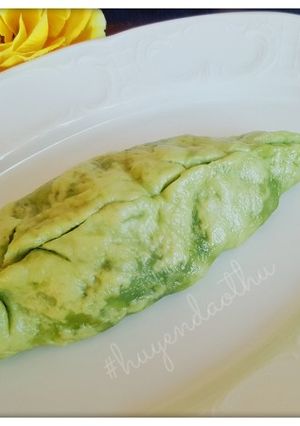 Hình của món Bánh bao sữa Matcha nhân custard.