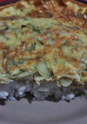 Foto resep Nasi Tutup Telur Dadar