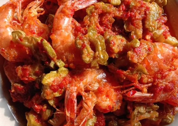 Resep Sambal Udang Pare Pedas Nyam, Lezat