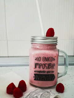 Una foto de Batido de frambuesa y mango