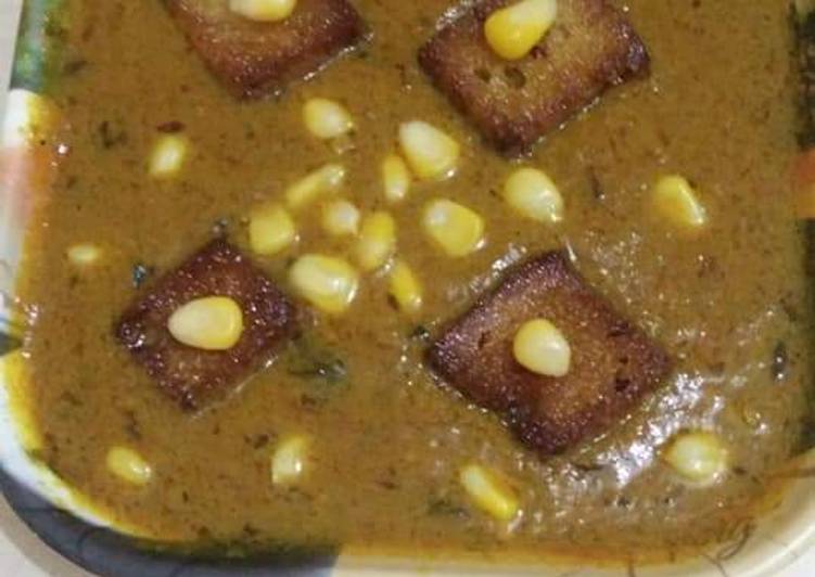 How to Make Favorite Rich &amp; Shahi Gravy with Fried Bread &amp;Sweetcorn