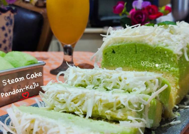 Bahan Membuat #STEAM CAKE PANDAN-KEJU Anti Gagal