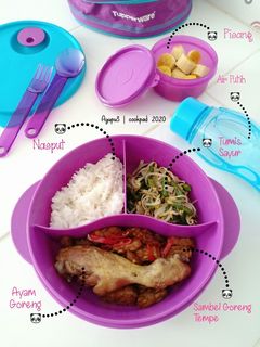 Foto resep Nasi Bekal Bento (Ayam&Sayur)