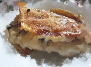 Foto principal de Lasaña de Quesos, champiñones, y cebolla