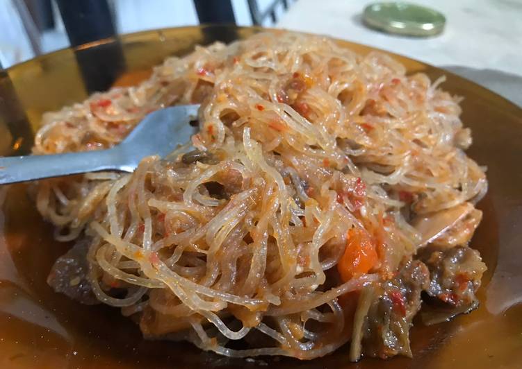 Resep Bumbu Dapur Bihun daging merecon