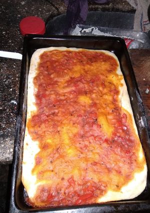 Una foto de Pizza