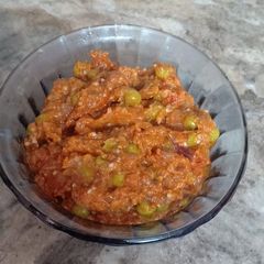 Baigan Bhartha eggplant A picture of Baigan Bhartha eggplant.