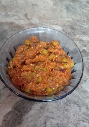 A picture of Baigan Bhartha eggplant.
