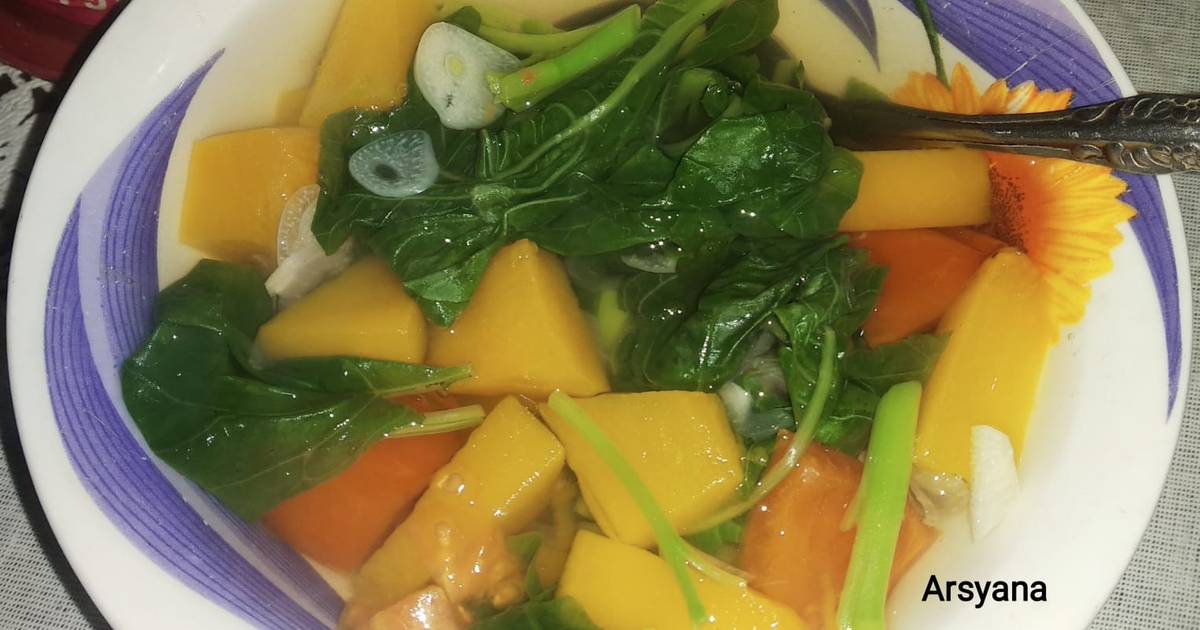 Resep Sayur Bening Bayam Labu Kuning Oleh F Mikayla Arsyana Cookpad