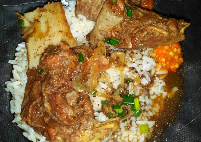 Daging Protein Hewani~Nasi Rawon Balungan Daging Sapi