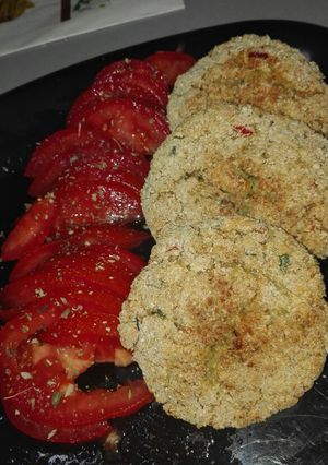Una foto de Croquetas de trigo burgol y verduras