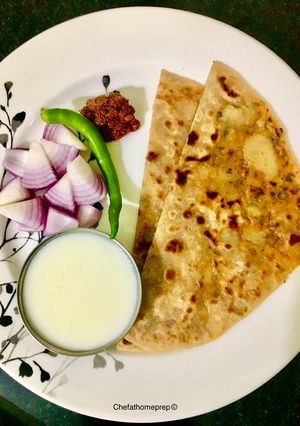 A picture of Aloo Paratha Punjabi style Cook with Chef Phani.