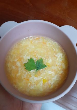 Foto resep Mpasi : Sup telur jagung simpel