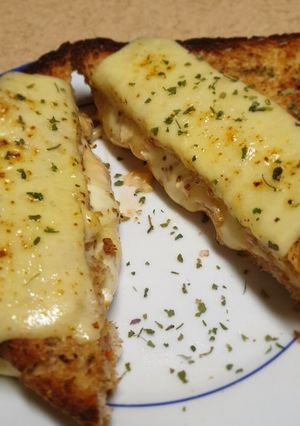 A picture of Say cheese toasty.