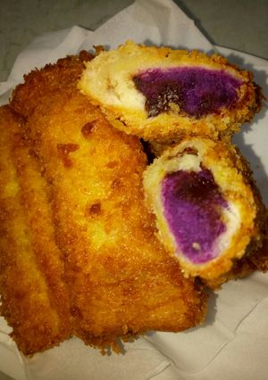 Foto resep Roti tawar goreng isi ubi ungu