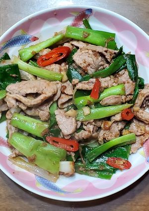 蔥爆沙茶豬肉 的食譜成品照片