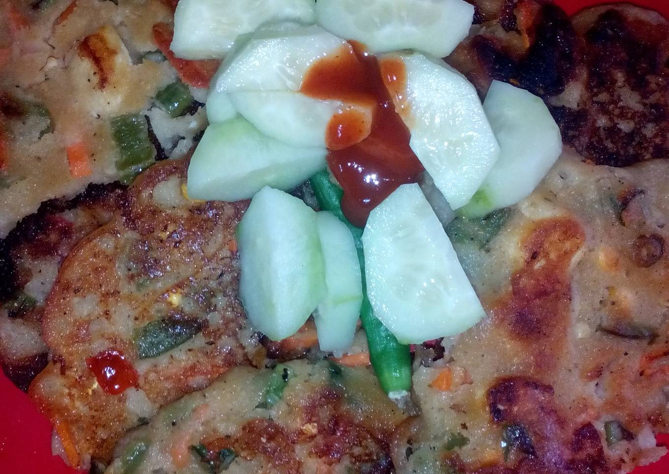 Healthy eggless omelet