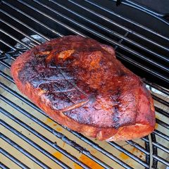 A picture of Home smoked ham.