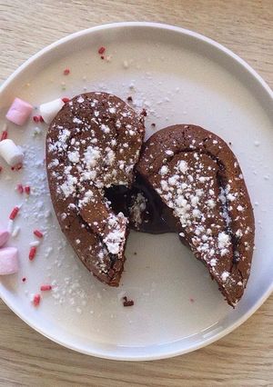 Une photo de Cœur coulant au chocolat