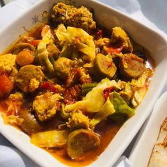 Sausage and veggies sauce A picture of Sausage and veggies sauce.