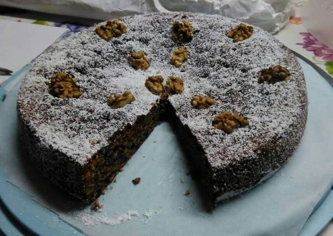 Modo semplice a Preparare Veloce Torta di noci e cioccolato fondente 😋