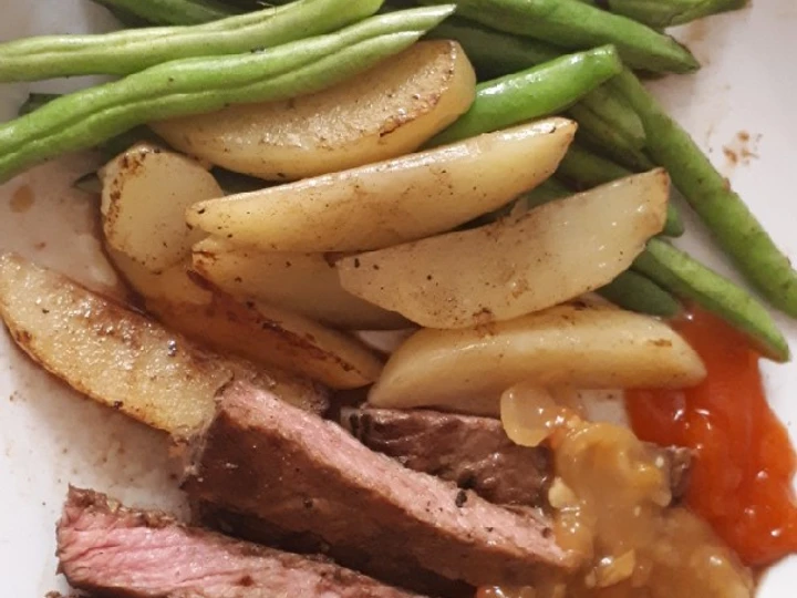 Cara Gampang Membikin Resep Steak daging sapi teflon yang  Bikin Ketagihan Anti Ribet, Mantap