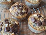 Muffins aux bananes bien mûres et pépites de chocolat
