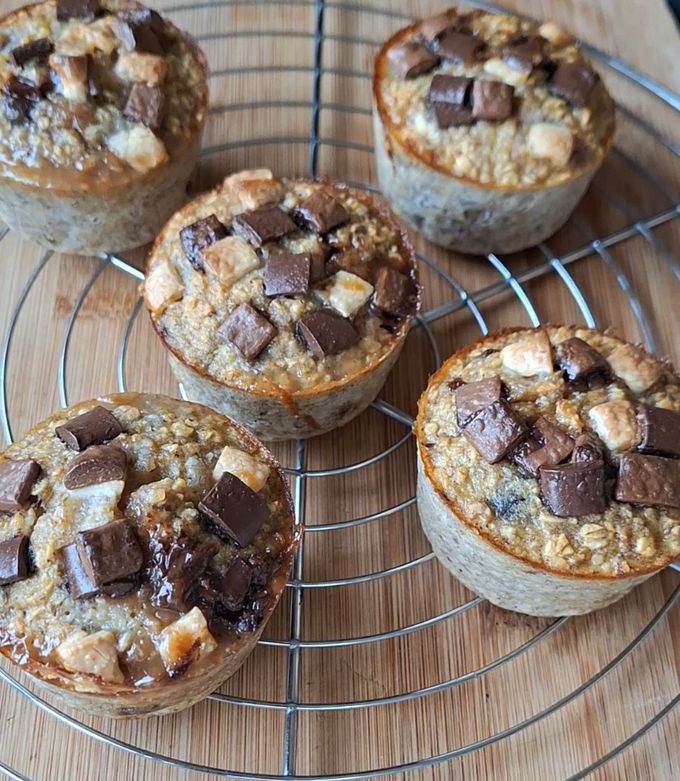 Une photo de Muffins aux bananes bien mûres et pépites de chocolat