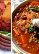 Fullblood Wagyu Kielbasa And Lentil Soup