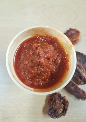 Una foto de Pasta de tomates secos o ketchup natural y delicioso 🍅