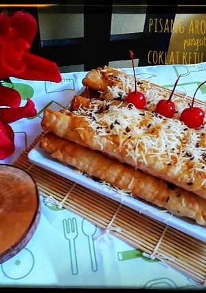 Foto resep Pisang aroma kulit pangsit,isi coklat keju gula aren